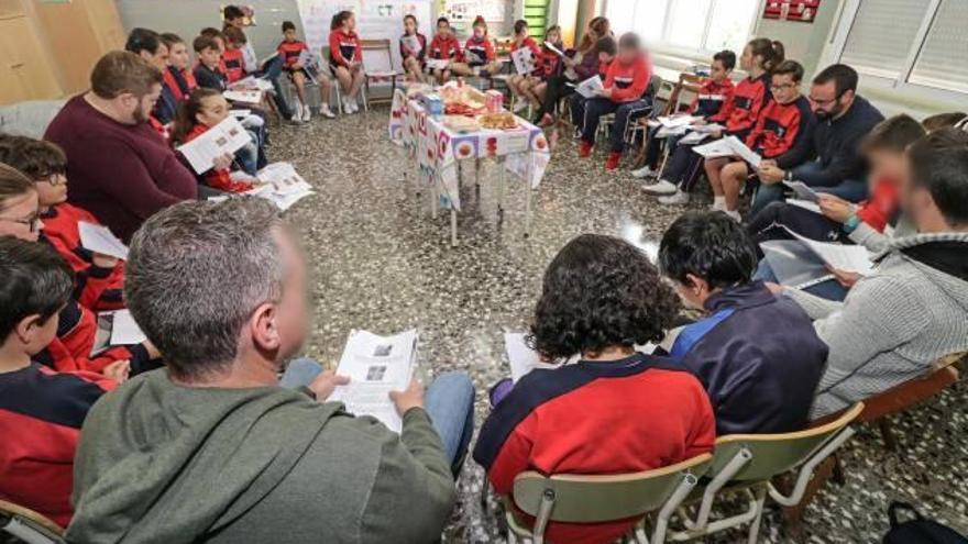 Una de las sesiones del programa realizado en el colegio de San Roque de Alcoy.