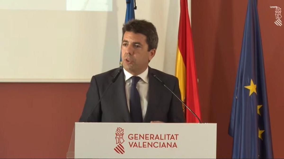 Carlos Mazón, en la presentación del nuevo Plan de Salud Mental de 2024.
