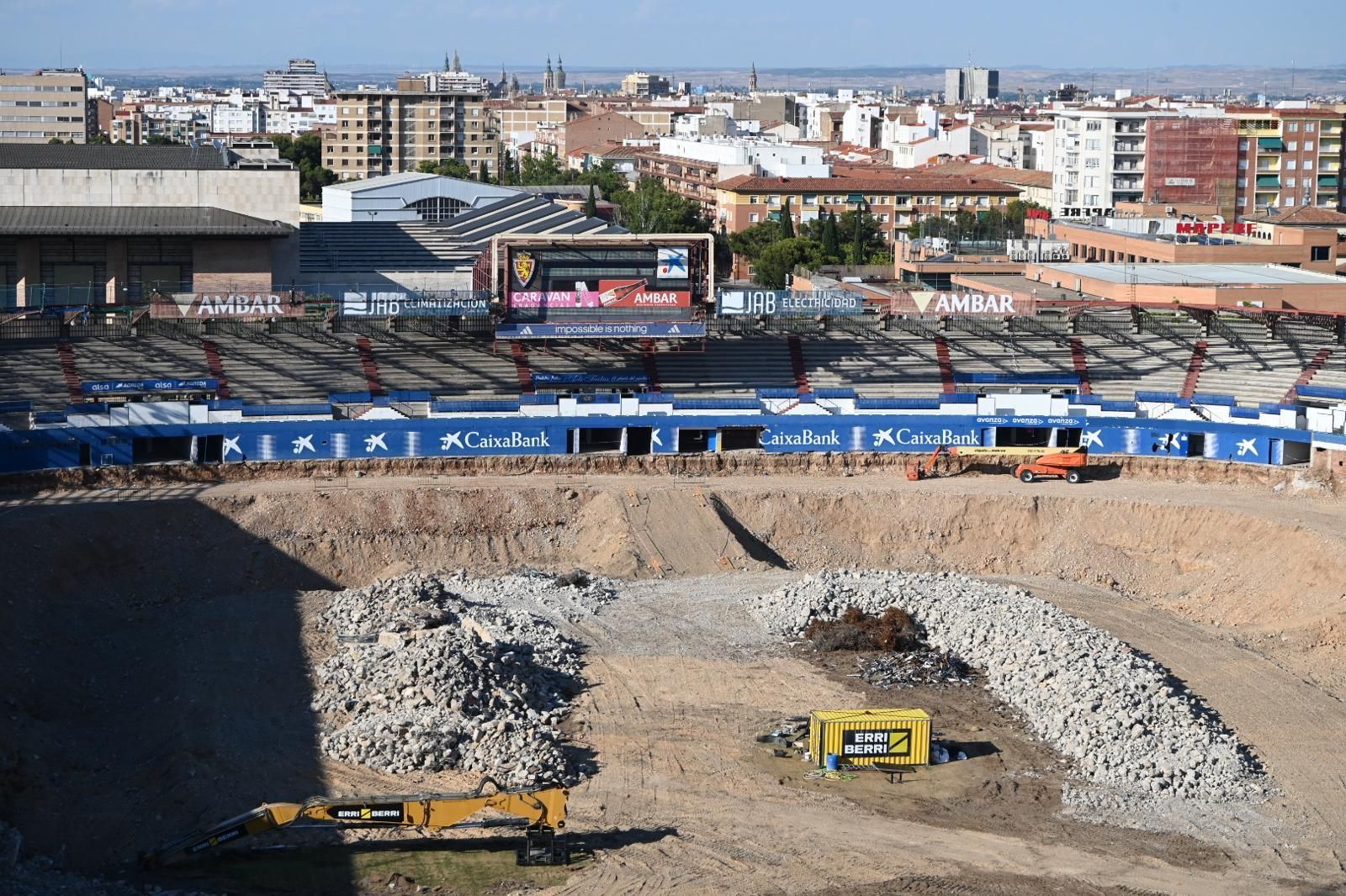 En imágenes | Así avanzan las obras en La Romareda