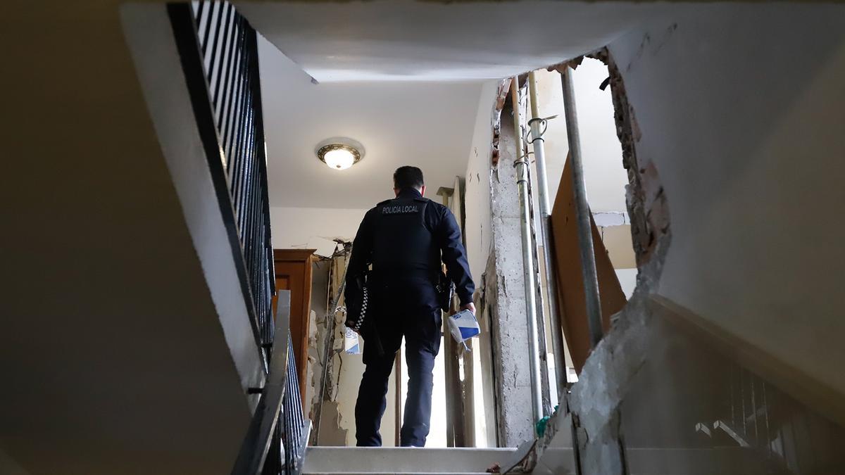 Así ha quedado la planta afectada por la explosión de gas en el Parque Figueroa.