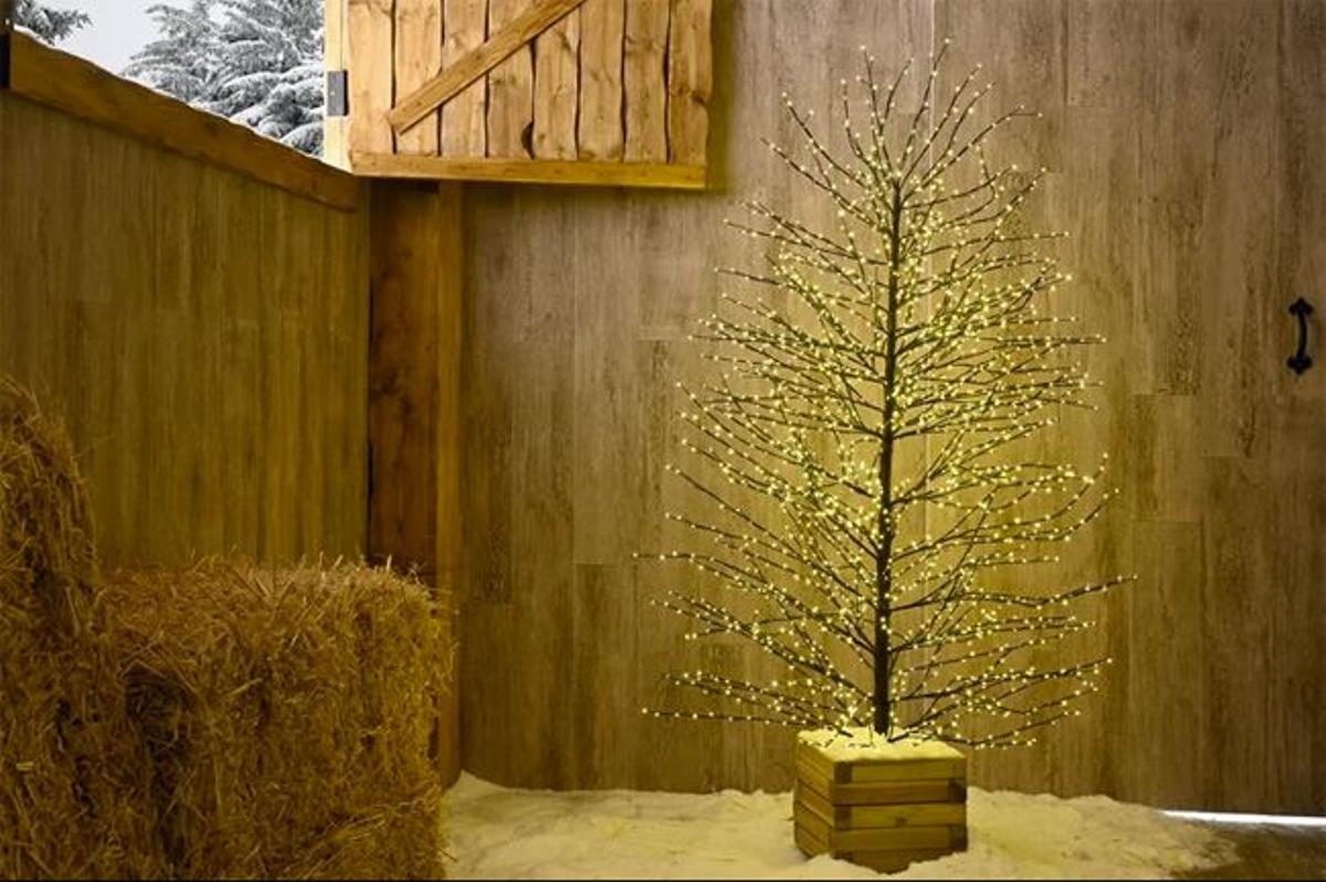 Árbol de Navidad con luces LED de exterior e interior