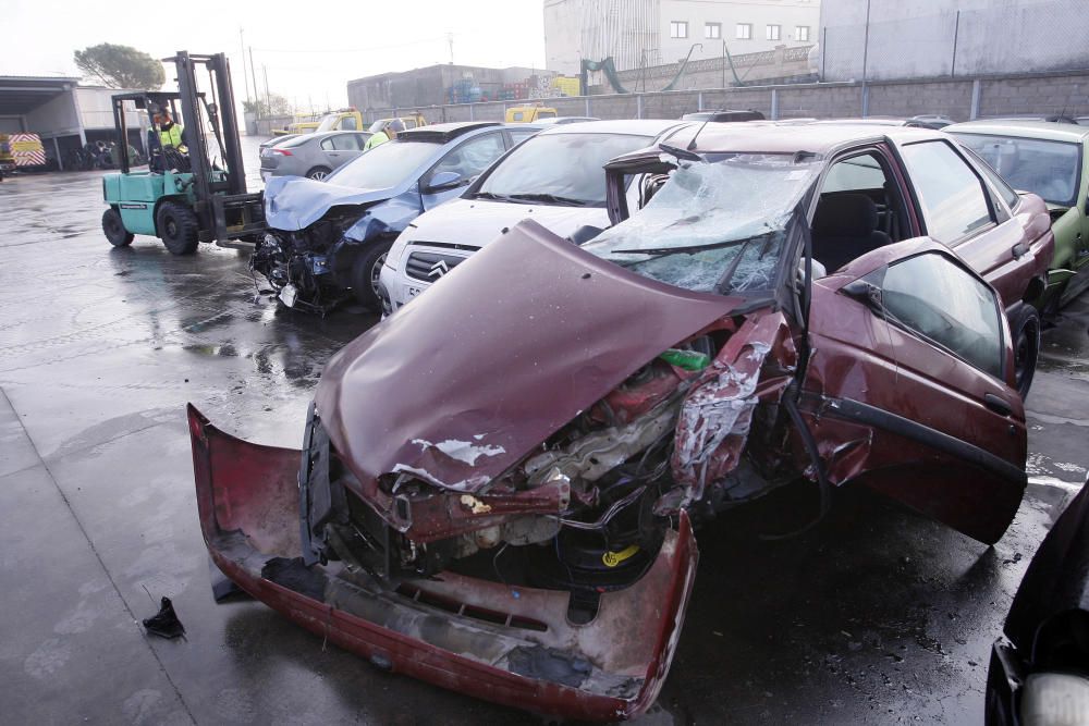 Accident de trànsit múltiple amb tres ferits a l'N-II a Sils