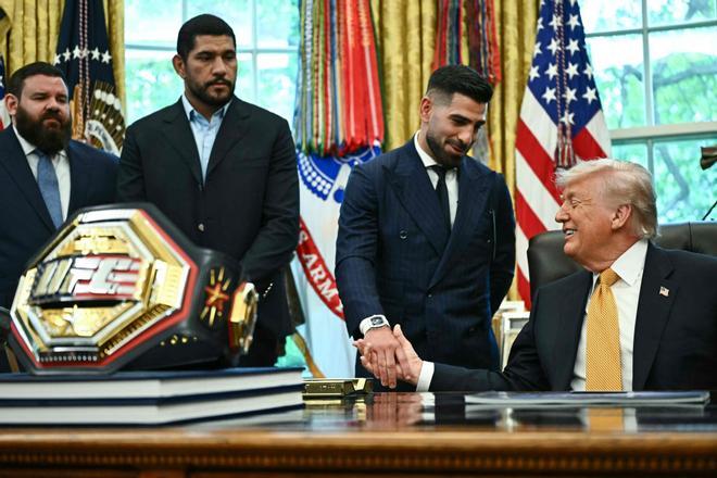 Les paraules d’Ilia Topuria a Donald Trump en la seva visita a la Casa Blanca: «Mai vaig pensar que series tan amable»