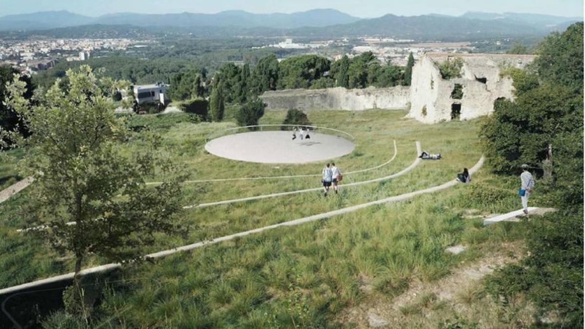 Imatge virtual de l'interior del Castell de montjuïc reformat.