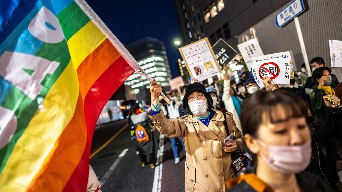 Celebración del Día internacional de la mujer en Tokio.