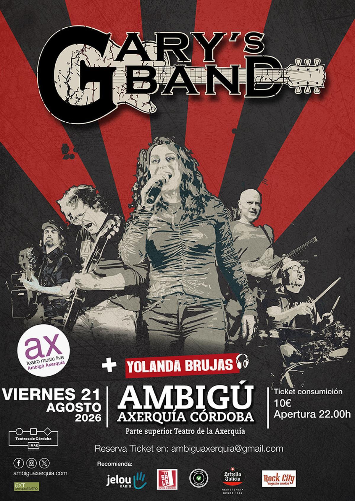 Cartel del concierto que se celebra este viernes 21 de agosto en el Ambigú de la Axerquía.