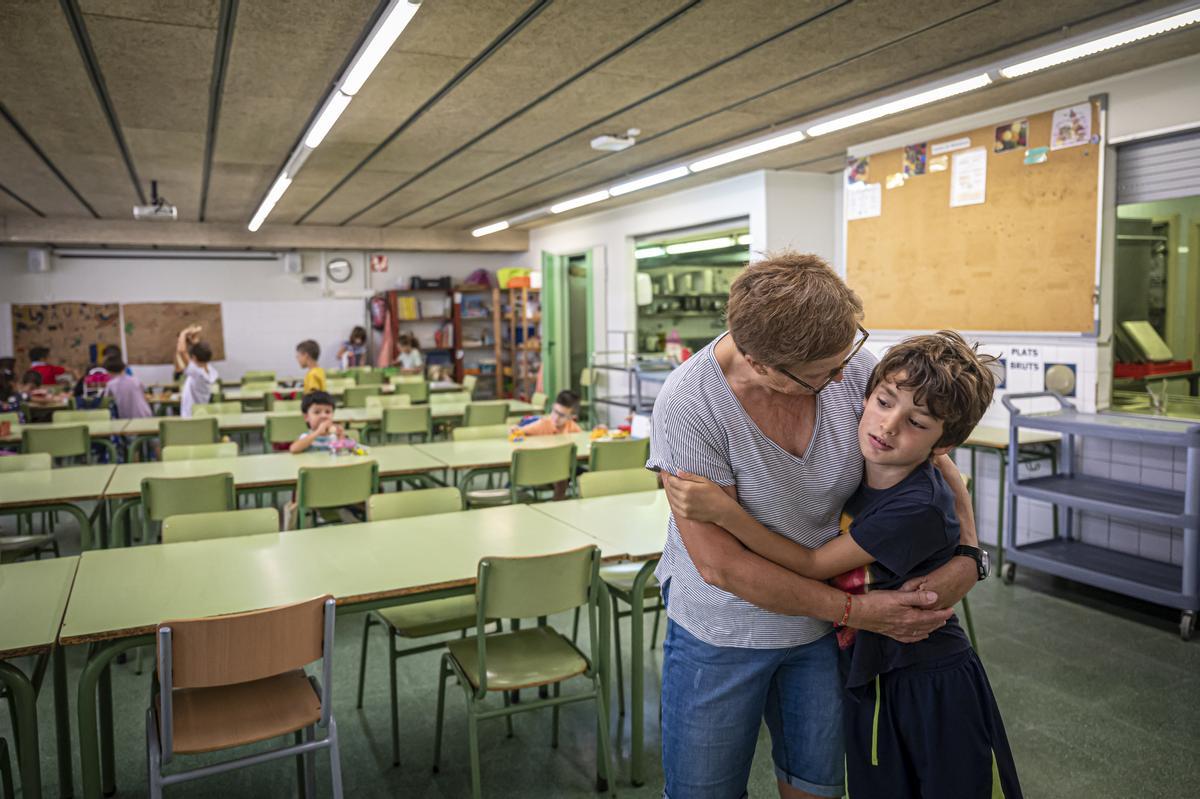 Vuelta a las aulas en el CEIP Pau Casals de Gràcia, en Barcelona.