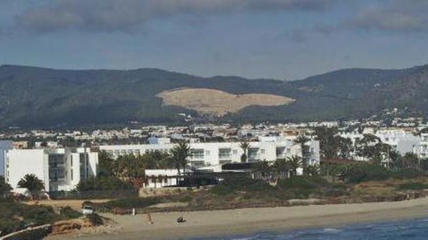 Panorámica de la zona turística de Platja d'en Bossa.