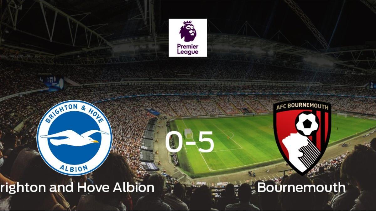 El Bournemouth logra una goleada en el estadio del Brighton and Hove Albion (0-5)