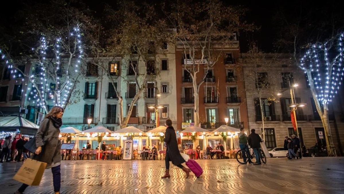 Las terrazas de las Ramblas.