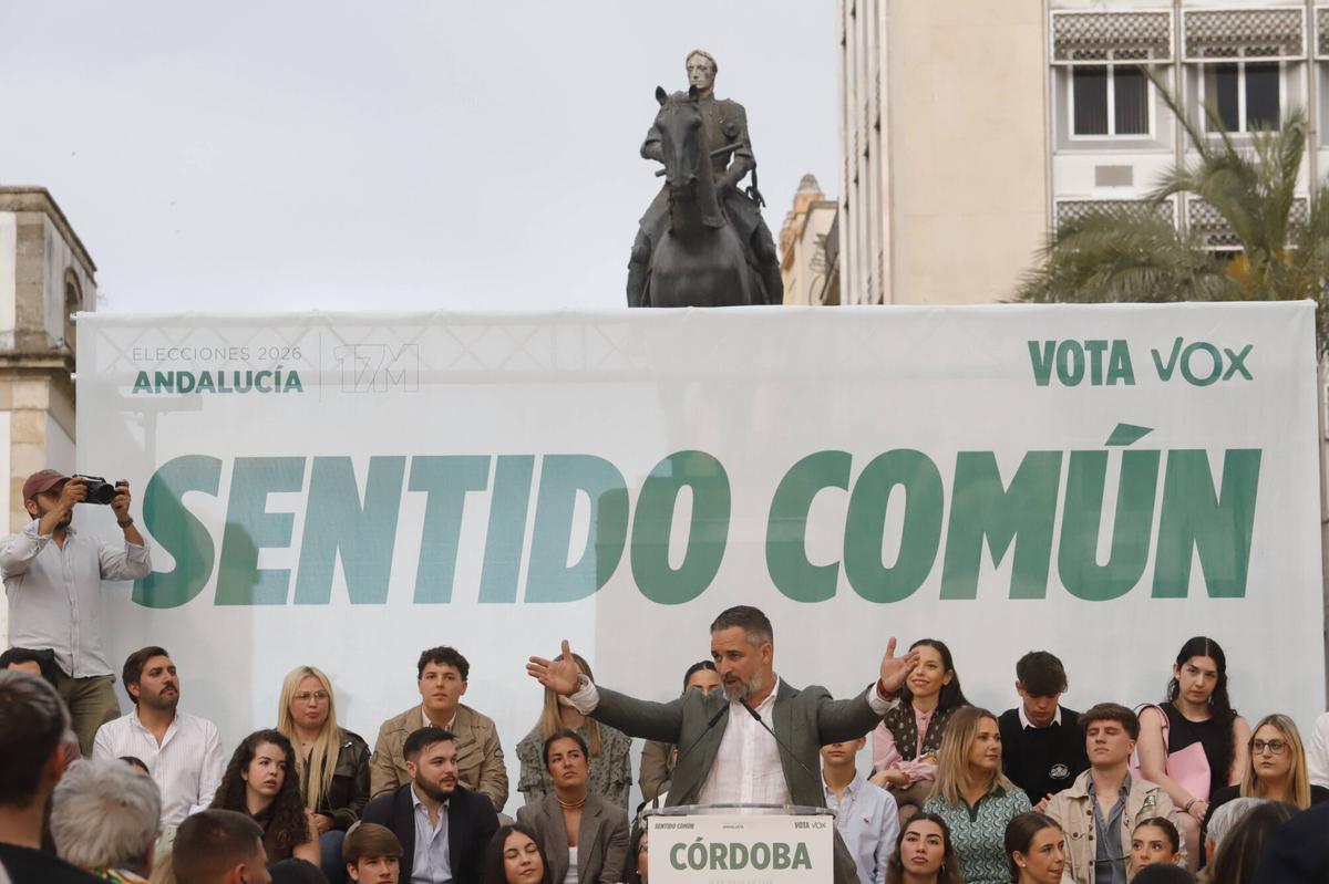 El mitin de Santiago Abascal en la plaza de las Tendillas de Córdoba, en imágenes El mitin de Santiago Abascal en la plaza de las Tendillas de Córdoba, en imágenes