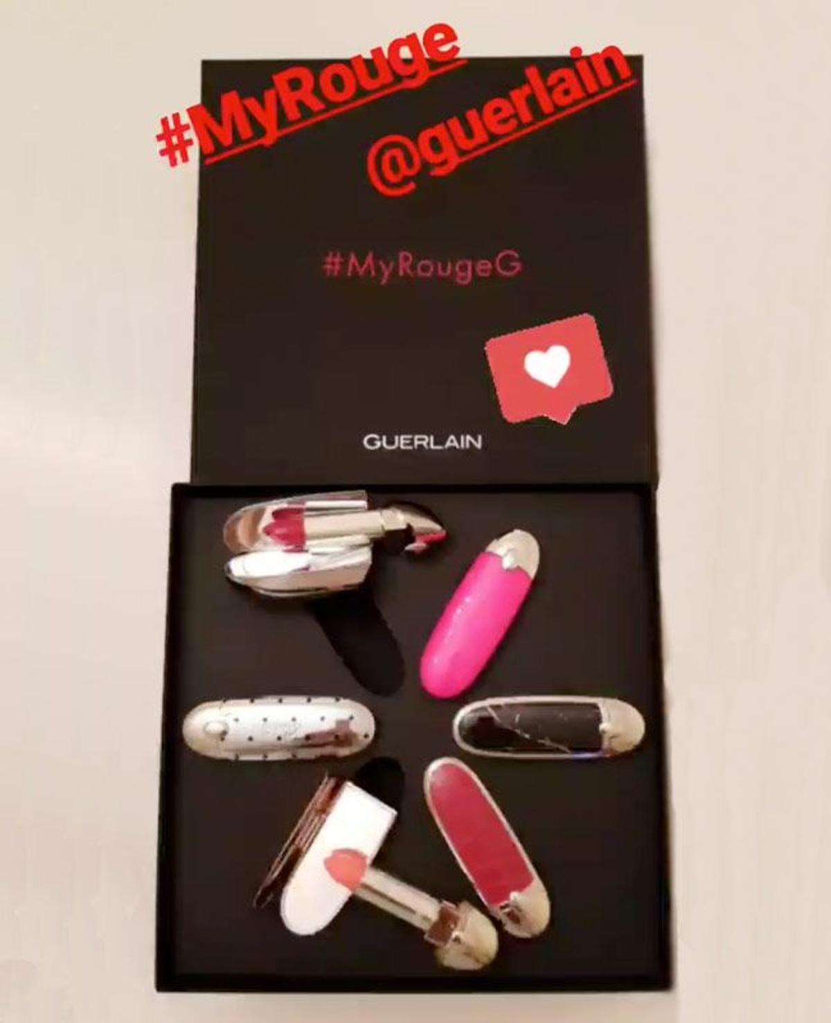 Las nuevas barras de labios 'Rouge G' de Guerlain que ha recibido Paula Echevarría