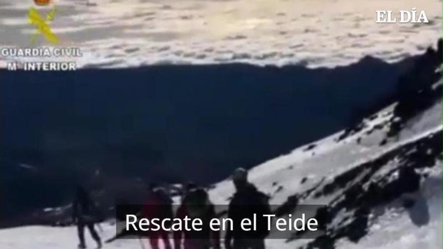 Rescate de dos senderistas en el Teide