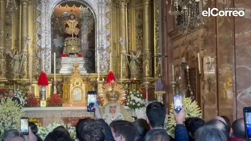 Vídeo | Así le cantan la Salve de la Esperanza Macarena en su regreso a la Basílica