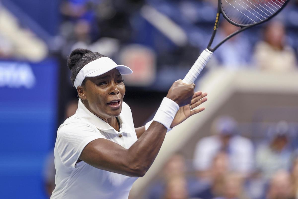 Venus Williams, durante su partido de primera ronda del US Open.