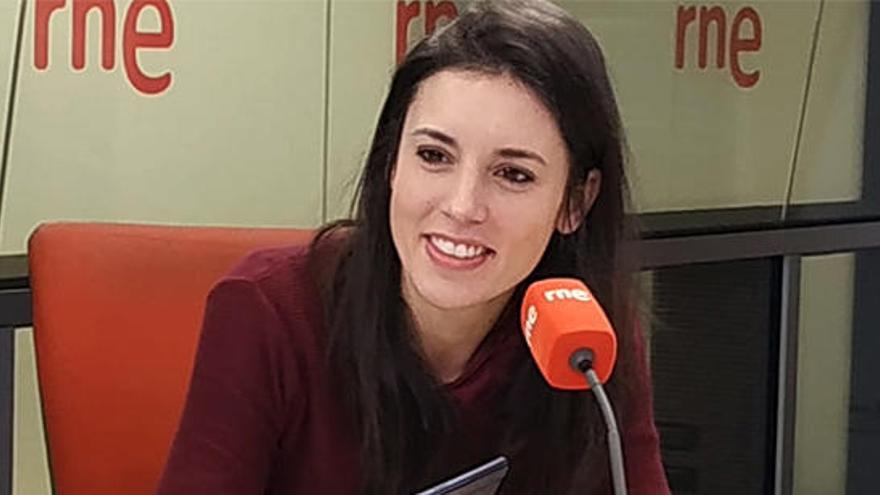 Irene Montero, este miércoles en RNE.