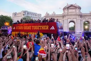 La celebración de los campeones del mundo por las calles de Madrid