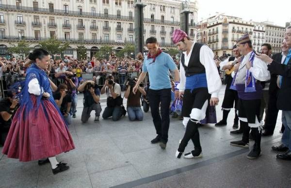 Imágenes de la celebración de la permanencia en el Pilar