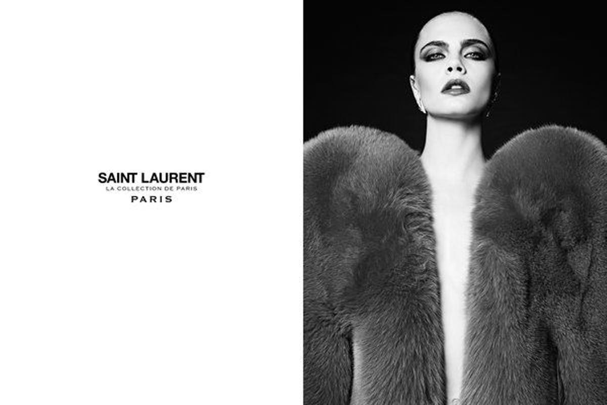 Cara Delevingne en blanco y negro para Saint Laurent