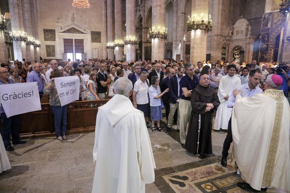 Salinas se despide de Mallorca con una misa en la catedral