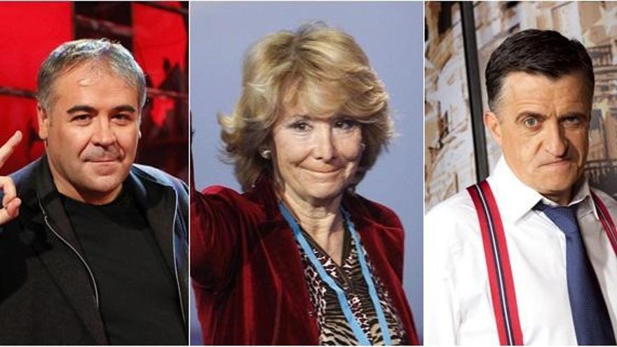 García Ferreras, Esperanza Aguirre y el Gran Wyoming.