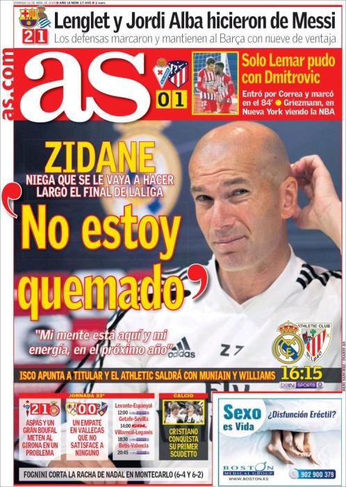 Portada AS domingo 21 de abril de 2019