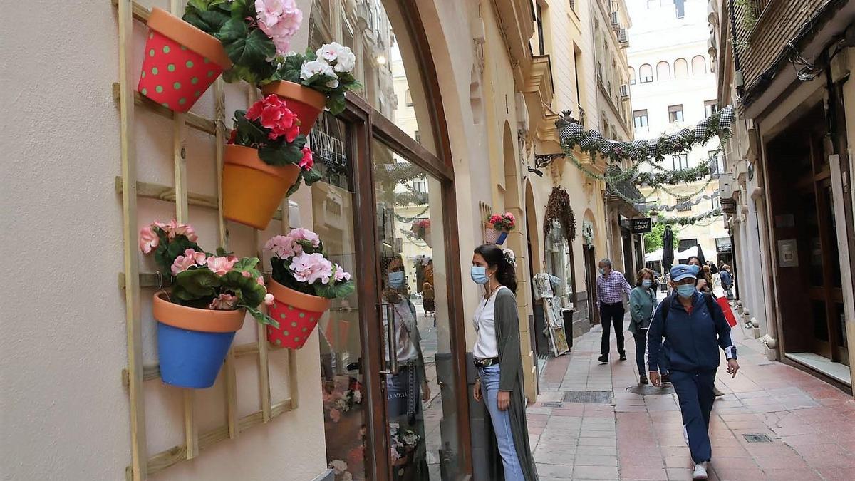 El Centro de Córdoba, decorado por los comerciantes en una actividad anterior.