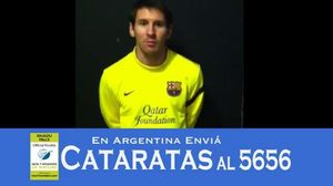 Vídeo de Lionel Messi en què demana l’enviament de missatges a favor de les cascades d’Iguaçú com a nova meravella del món