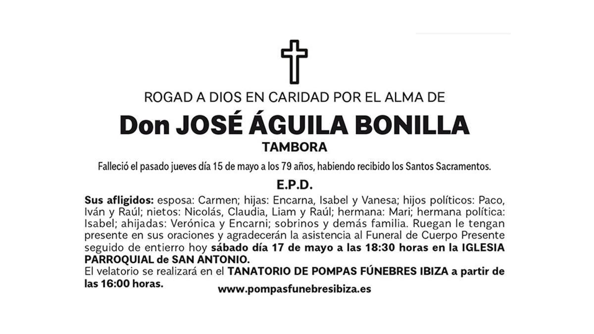Esquela José Águila Bonilla