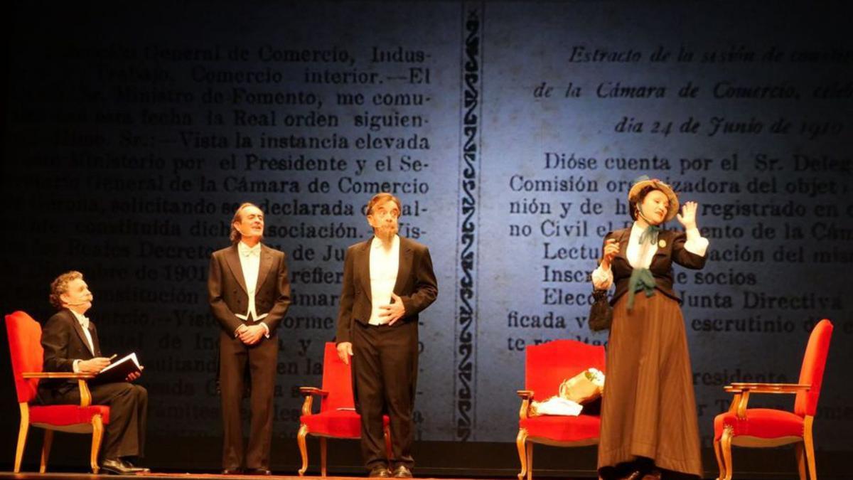 L’assaig general de l’obra, al Teatre Municipal de Girona. | CAMBRA DE COMERÇ