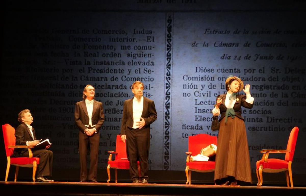 L’assaig general de l’obra, al Teatre Municipal de Girona. | CAMBRA DE COMERÇ