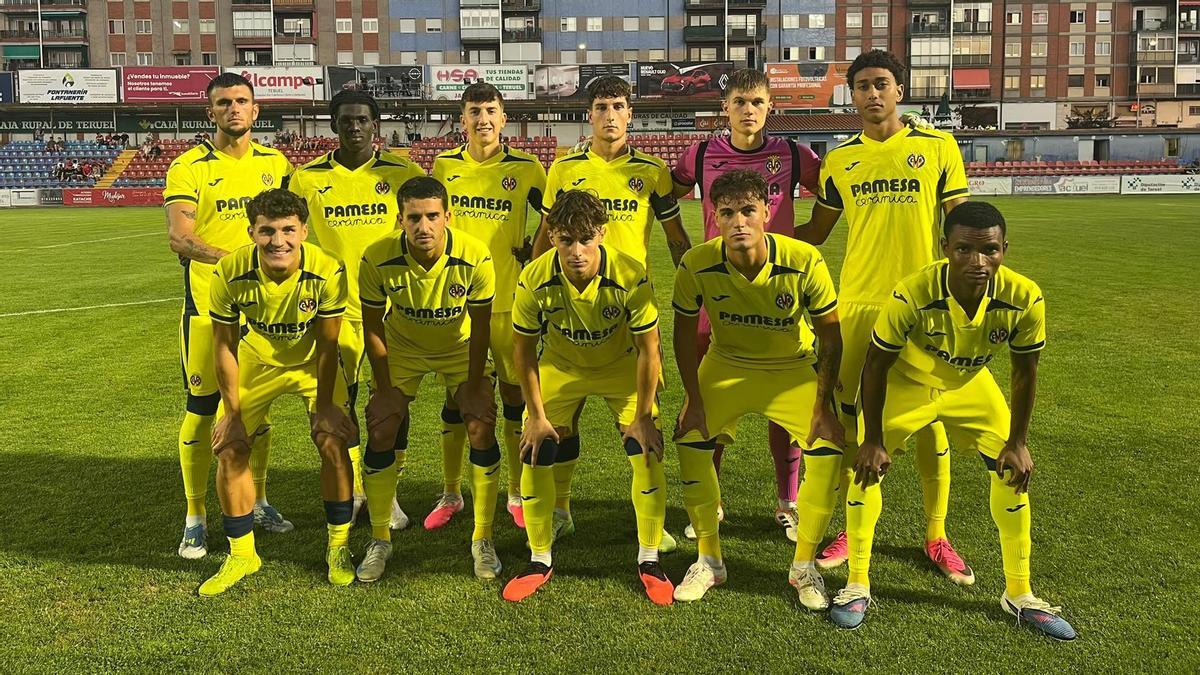 Once que presentó el Villarreal B en el último partido de pretemporada en Teruel.