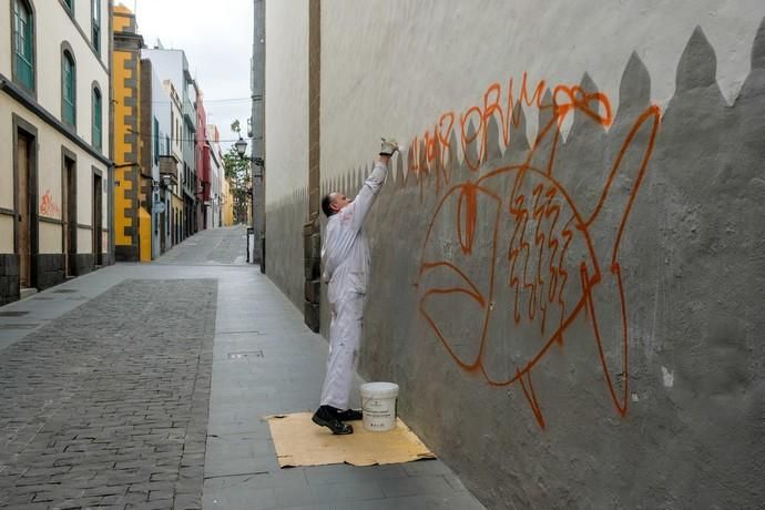 10-05-18. LAS PALMAS DE GRAN CANARIA.  PINTADAS ...