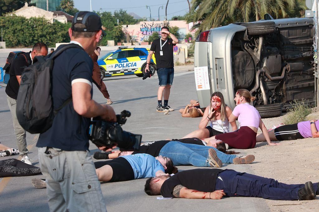 Así ha sido el simulacro de Emergencias con una treintena de víctimas en Murcia