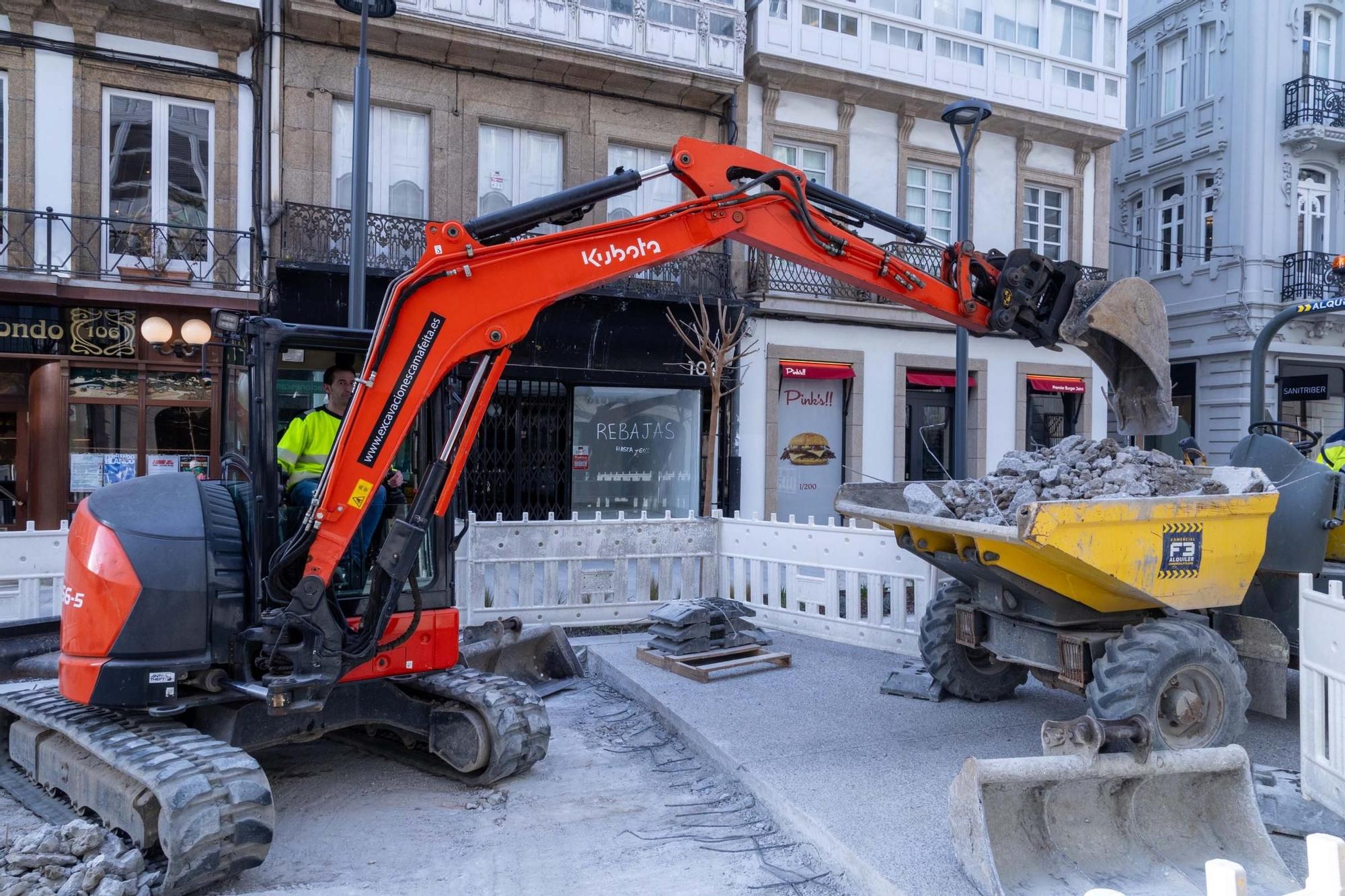 Obras en San Andrés: una tubería obliga a levantar parte del firme