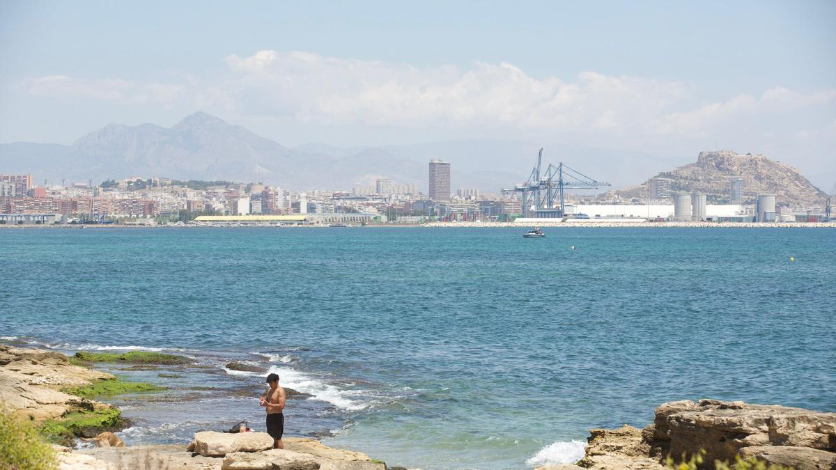 Imagen de la zona reservada para una futura ampliación del puerto de Alicante