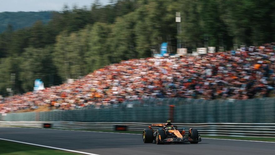 Norris amenaza a Piastri con otra pole en Spa