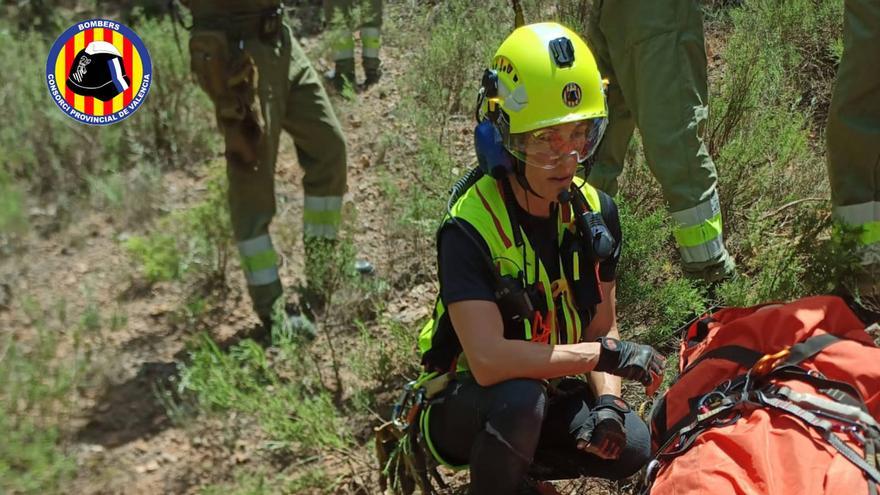 Rescatan a un senderista herido en la ruta del Azud