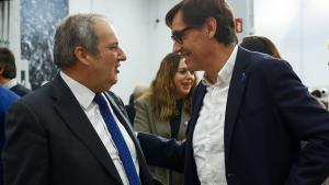 El líder del PSC, Salvador Illa, con el ministro de Industria, Jordi Hereu