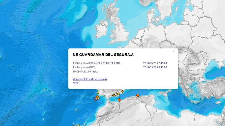 Un terremoto de magnitud 2,4 sacude la Vega Baja