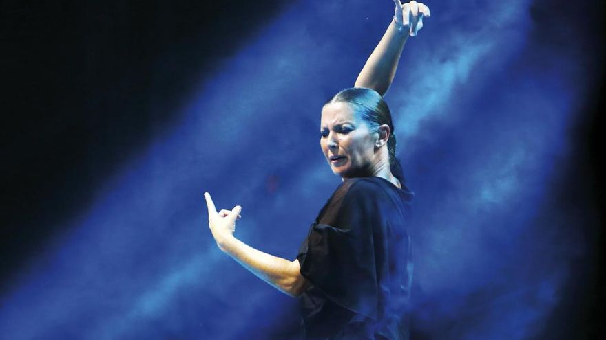 La bailaora Sara Baras, durante su espectáculo &quot;Sombras&quot;.