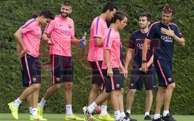 Las mejores imágenes del entrenamiento del Barça