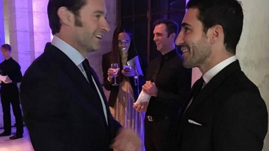 Hugh Jackman y el castellonense Miguel Ángel Silvestre juntos