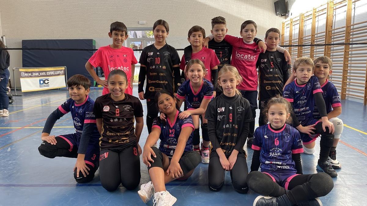 Equipos alevines del CV Arenas y CV Gandia