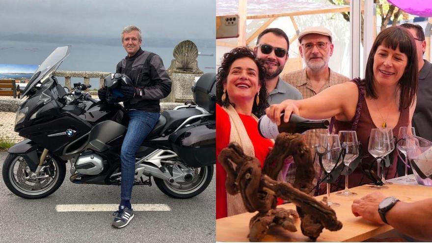 La política gallega, 'cerrada por vacaciones': de la ruta en moto por Portugal de Rueda a los días de Pontón en A Illa de Arousa y de Besteiro en A Mariña