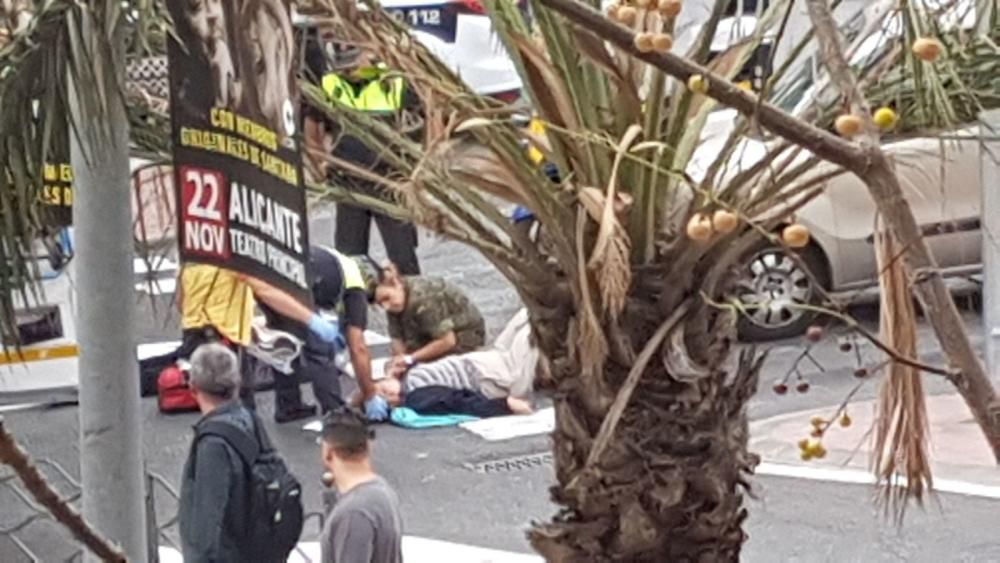 Dos heridos tras un atropello en la avenida Benito Pérez Galdós de Alicante