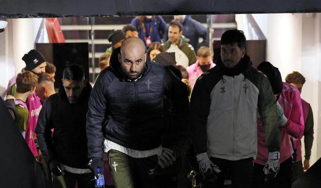 Entrenamiento del Celta en el Toumba del PAOK de Tesalónica