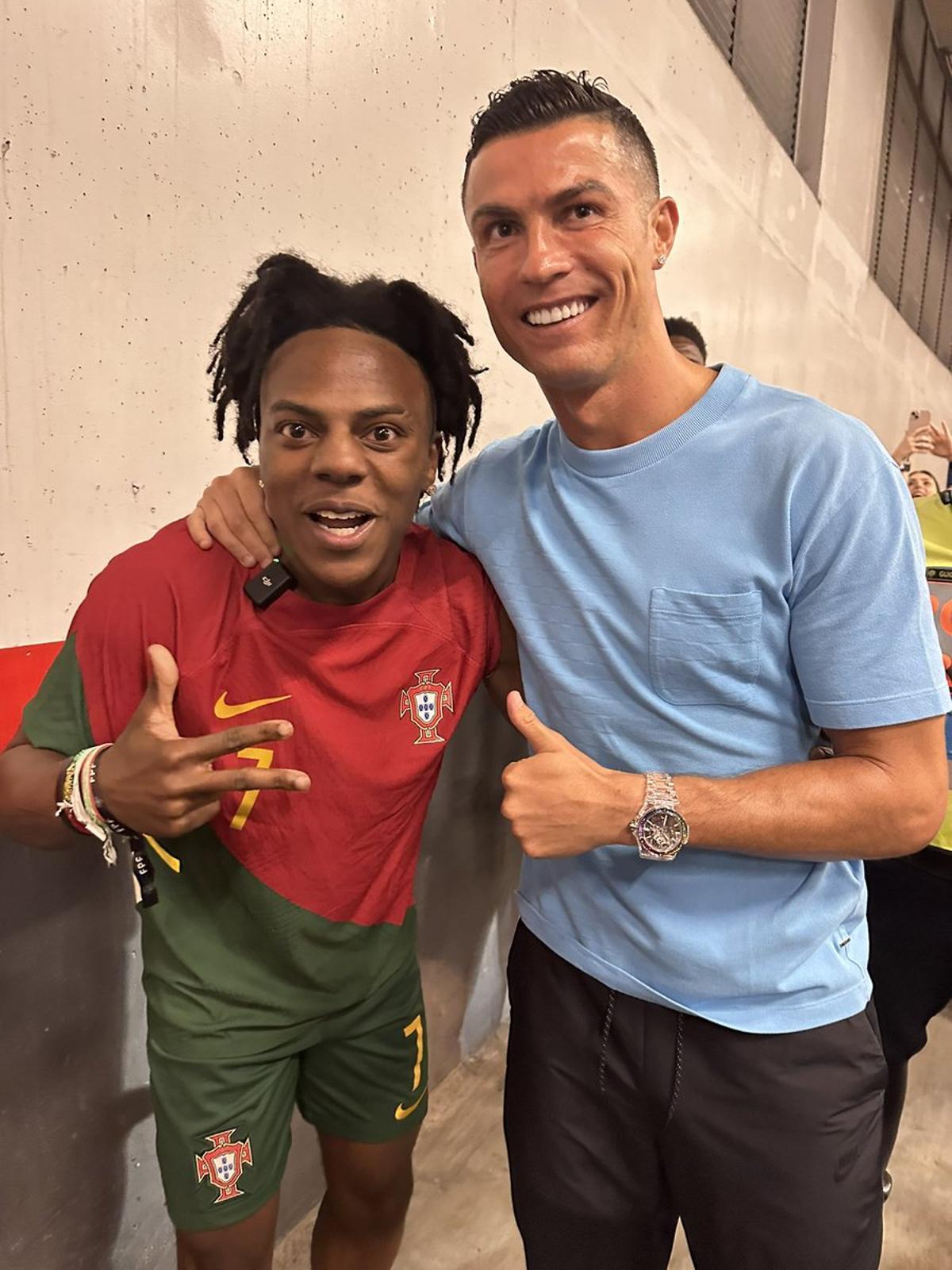 Speed, junto a su ídolo Cristiano Ronaldo