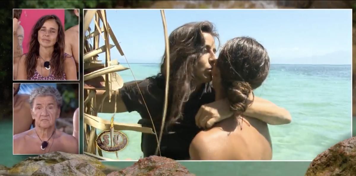 Imagenes del directo en el que los supervivientes han conocido la infracción de Anita, Carmen y Montoya