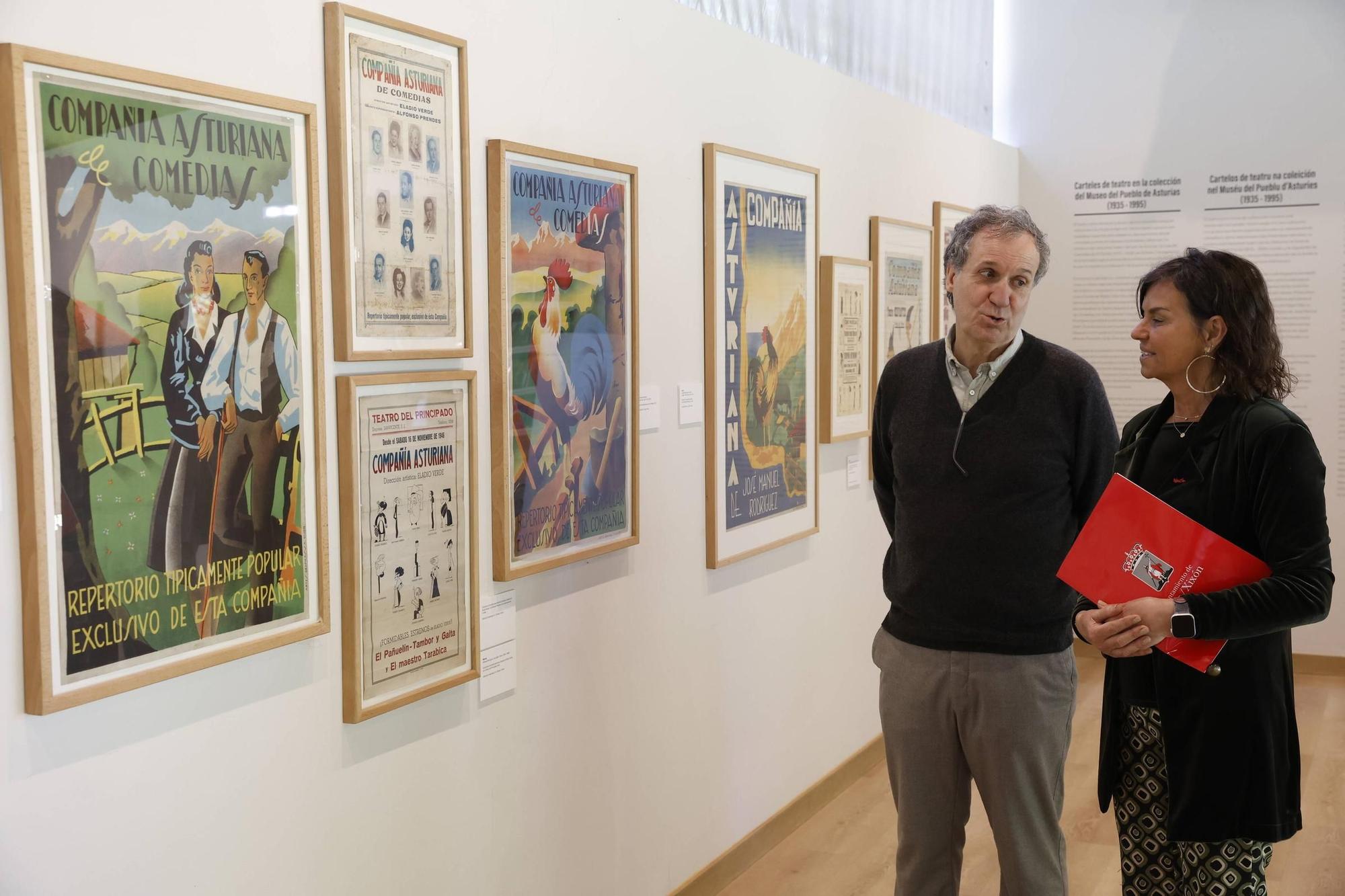 Exposición de carteles de teatro asturiano en el Muséu del Pueblu d'Asturies